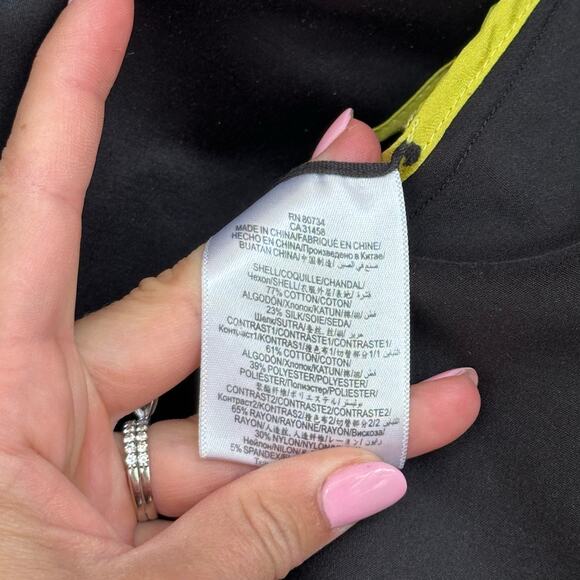 BCBGMAXAZRIA Arelia Silk Blend Zip Waist A-Line Essential Jacket Black M - Picture 6 of 7